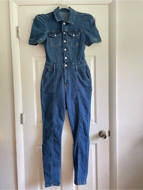 •Women's Denim Jumpsuit - Blue
